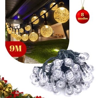 Pisca Pisca Bolinhas Corda 9m 50led Branco Quente 8 Efeitos