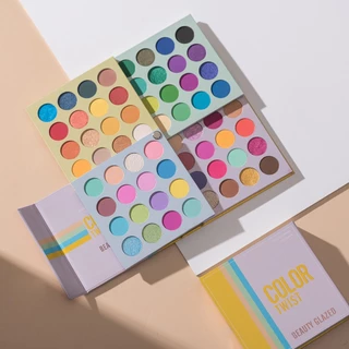 BEAUTY GLAZED Beleza Color Twist 64 Colors Eyeshadow Paleta Sombra À Prova D'água Maquiagem Shimmer Glitter Dos Olhos Cosméticos