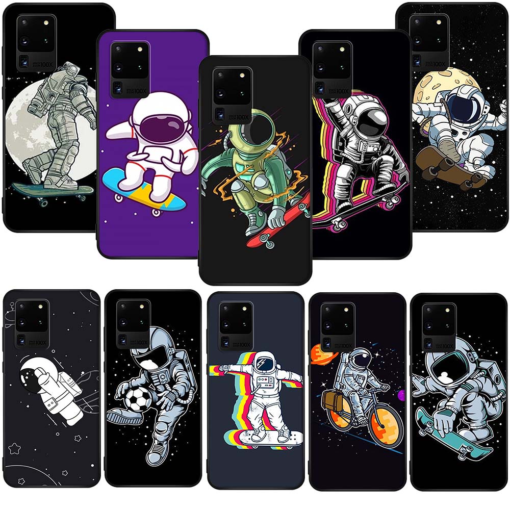 Samsung Galaxy F04 M04 A54 A34 A14 5G Capa De Silicone TPU SL100 Skate Vetor NASA