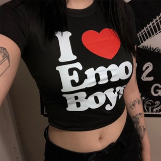 Camiseta gótica feminina e masculina de goth, estilo harajuku dark  academia, estética do anime alto, roupas