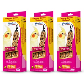 Alimento Para Calopsita Prefere Bastão 100gr - Morango - 3 un