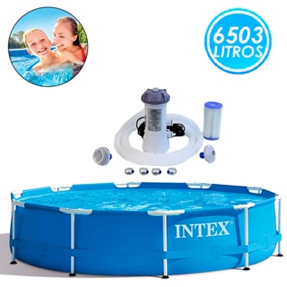 PISCINA ESTRUTURAL 6500 LITROS ARMAÇÃO INTEX + FILTRO
