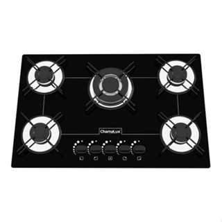 Fogão Cooktop Chamalux 5 Bocas Tripla Chama Preto 110v/220v