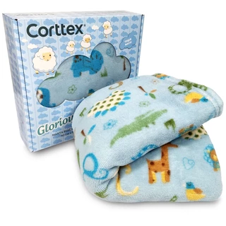 Cobertor Bebê Corttex Glorious Antialérgico Caixa Presente - Manta Berço Microfibra Infantil 90x110