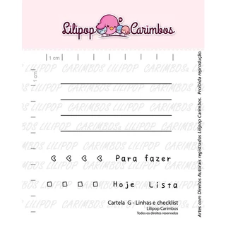 Kit de Carimbos G Linhas e Checklist - Lilipop