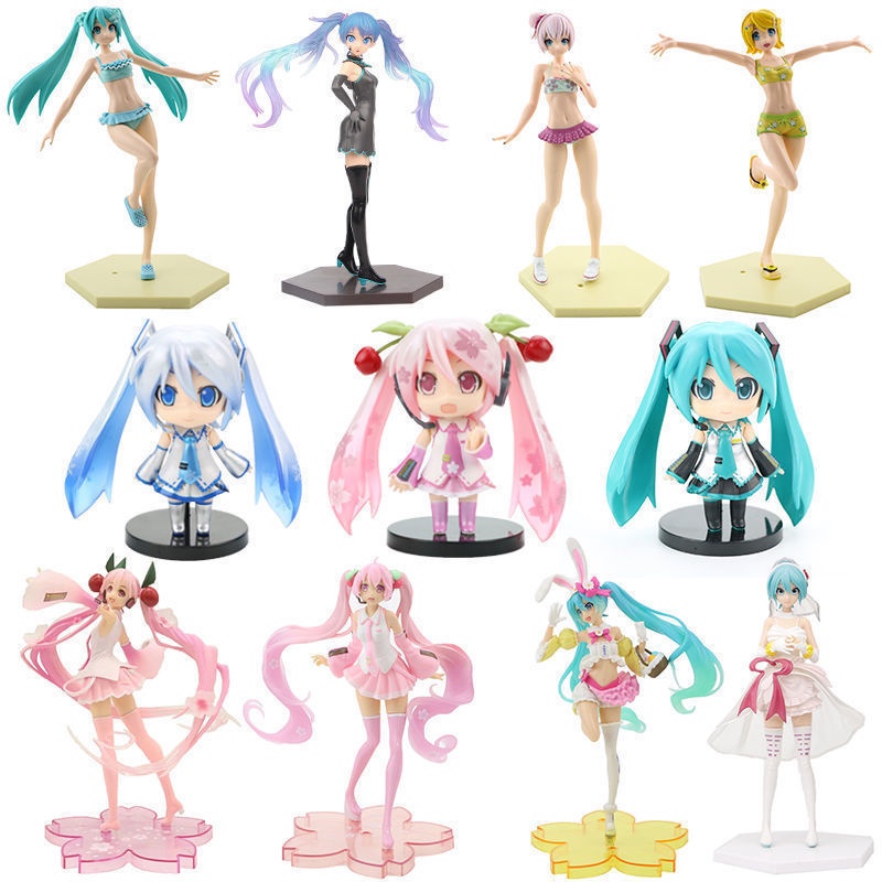 20cm Pink Cherry Hatsune Miku Figura Anime Kawaii Bonecas