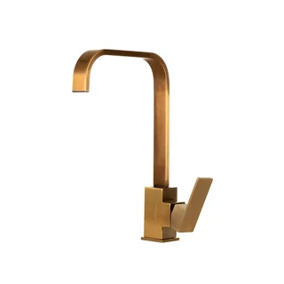 Torneira Para Cozinha Misturador Monocomando Em Aço Inox 304 Escovado São Lorenço Pingoo - Dourado em Oferta na Shopee