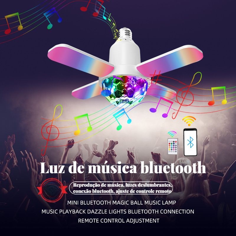 Lampada Toca Música Bluetooth Led Caixa De Som Música Controle 2 Em 1 -  CurrentTI Shop de tudo um pouco!