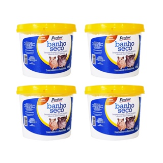 Pó De Banho P/ Hamster Chinchila Prefere 1 Kg - 4 un