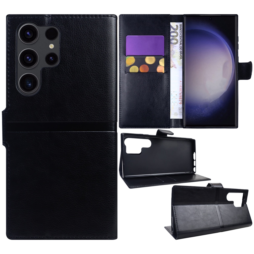 Capinha Capa Carteira De Luxo Compativel Galaxy S23 Ultra S918 - Luiza Cell25