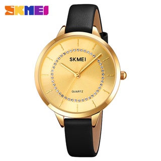 Relógio SKMEI Ladies Quartz Watch Rhinestone Decoração Mulher Relógios Elegante Temperamento Impermeável 1976