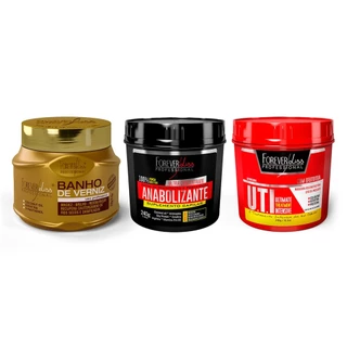 Kit Cronograma Capilar Forever Liss com Banho de Verniz em Oferta na Shopee