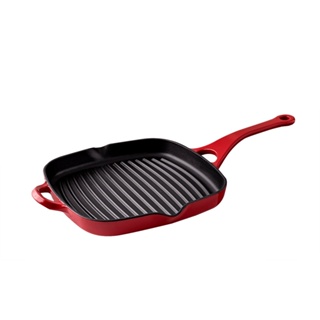 Grill em Ferro Fundido Haus Concept Saute 24 cm 1 litro Vermelho