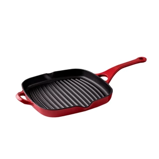 Grill em Ferro Fundido Haus Concept Saute 24 cm 1 litro Vermelho em Oferta na Shopee
