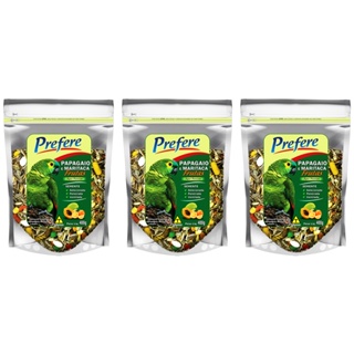 Alimento Mistura Sementes P/ Papagaio Arara Prefere 400g - 3un