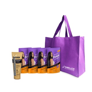 KIT NOVEX BLINDAGEM PARA HENEZADAS HENÊ PELÚCIA POUCH FORTE