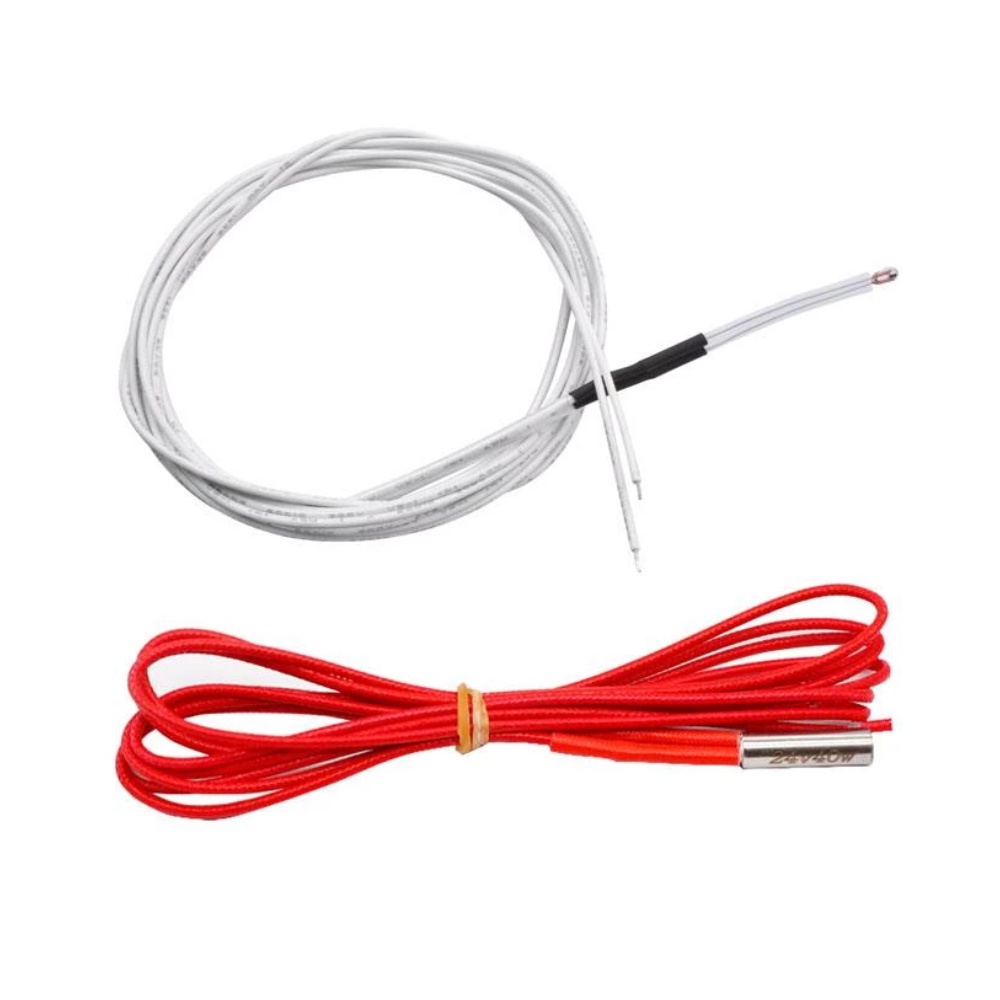 Kit Cartucho Aquecedor 24v 40w + Termistor NTC 100k Ohm 3950 Impressora 3D