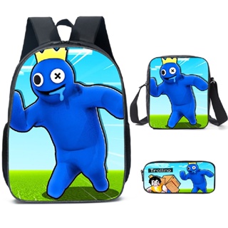 Roblox Rainbow Friends Bag 3-Pieces Set Cartoon Mochila Para