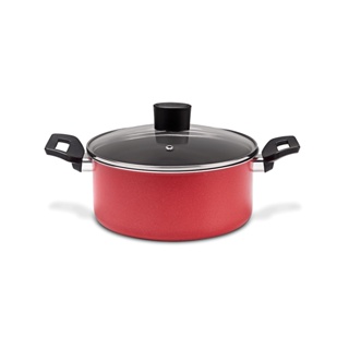 Caçarola Com Tampa Brinox Garlic Antiaderente 2,5 Litros Ø 20 cm Vermelho