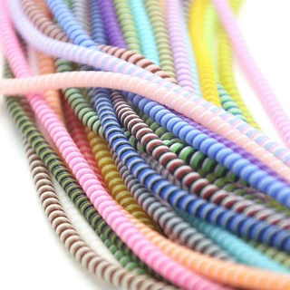 1,4m Cabo De Telefone Colorido Fio Protecto Corda De Proteção Anti-Quebra Da Mola Para Carregamento USB Fone De Ouvido Dados Bobbin Winder