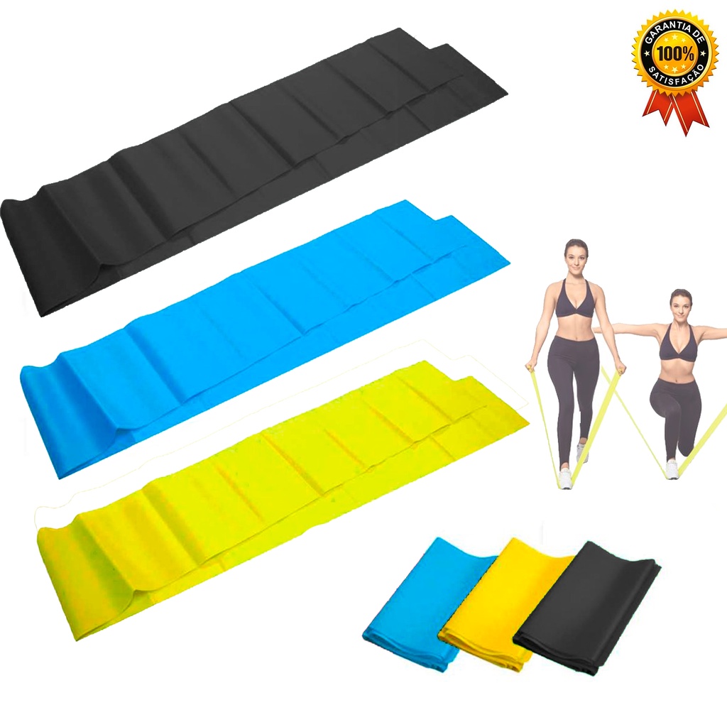 Kit Faixas Elásticas Thera Band 3 Intensidade P Fisioterapia Shopee