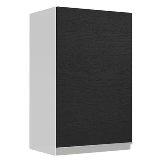Armário de Cozinha Aéreo 40 cm 1 Porta Branco/Preto Glamy Madesa em Oferta na Shopee