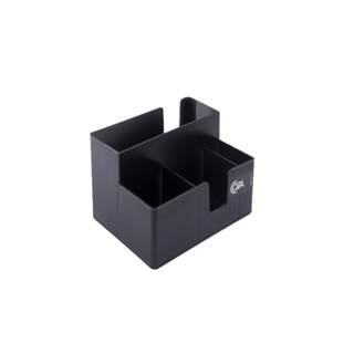 Porta Guardanapos E Sachês Coza Casual 14,1 x 10,6 x 9,4 cm Preto