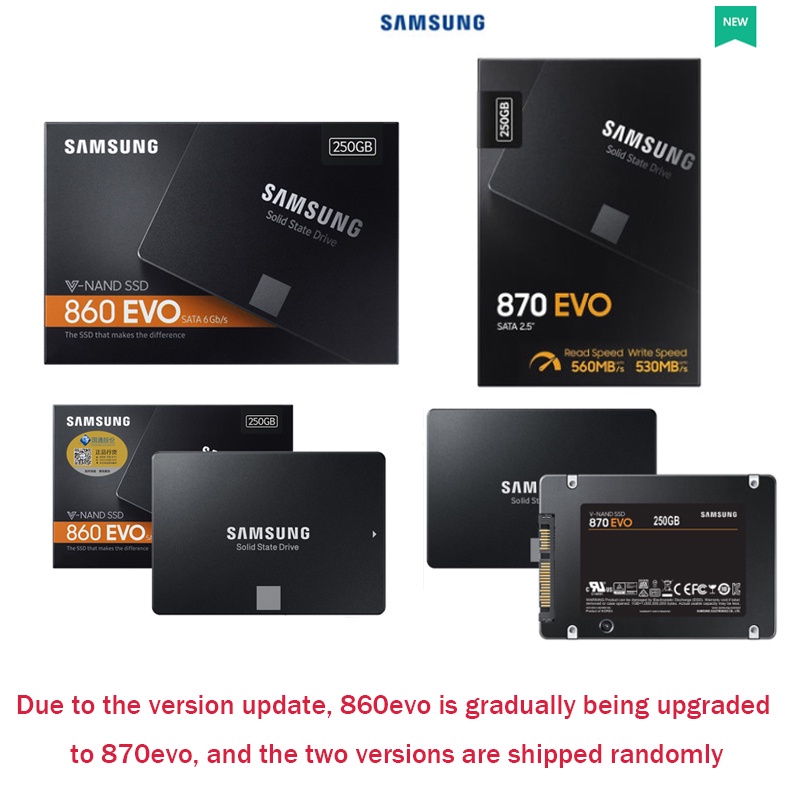 SAMSUNG 870 EVO SSD 1TB Disco De Estado Sólido Interno 500GB/1TB SATA3 2.5 Rígido HD Para PC Desktop Portátil