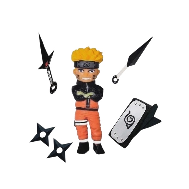 Kit Cartela Boneco Cm Naruto Bandana Kunai Shuriken Shopee Brasil