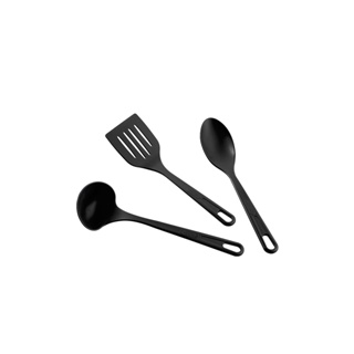 Conjunto De Utensílios Para Cozinhar Brinox Em Nylon 3 Peças Preto