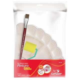 Conjunto Básico Condor Pintura Artística Godê Rolinho Pincel