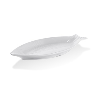 Travessa Peixe Haus Concept Texture 43 x 20,7 x 4,1 cm Branco