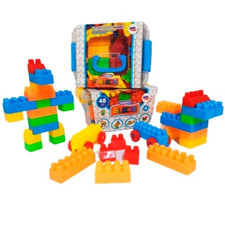 Jogo De Montar Plakt Com 84 Peças Blocos Brinquedo Educativo - Carrefour