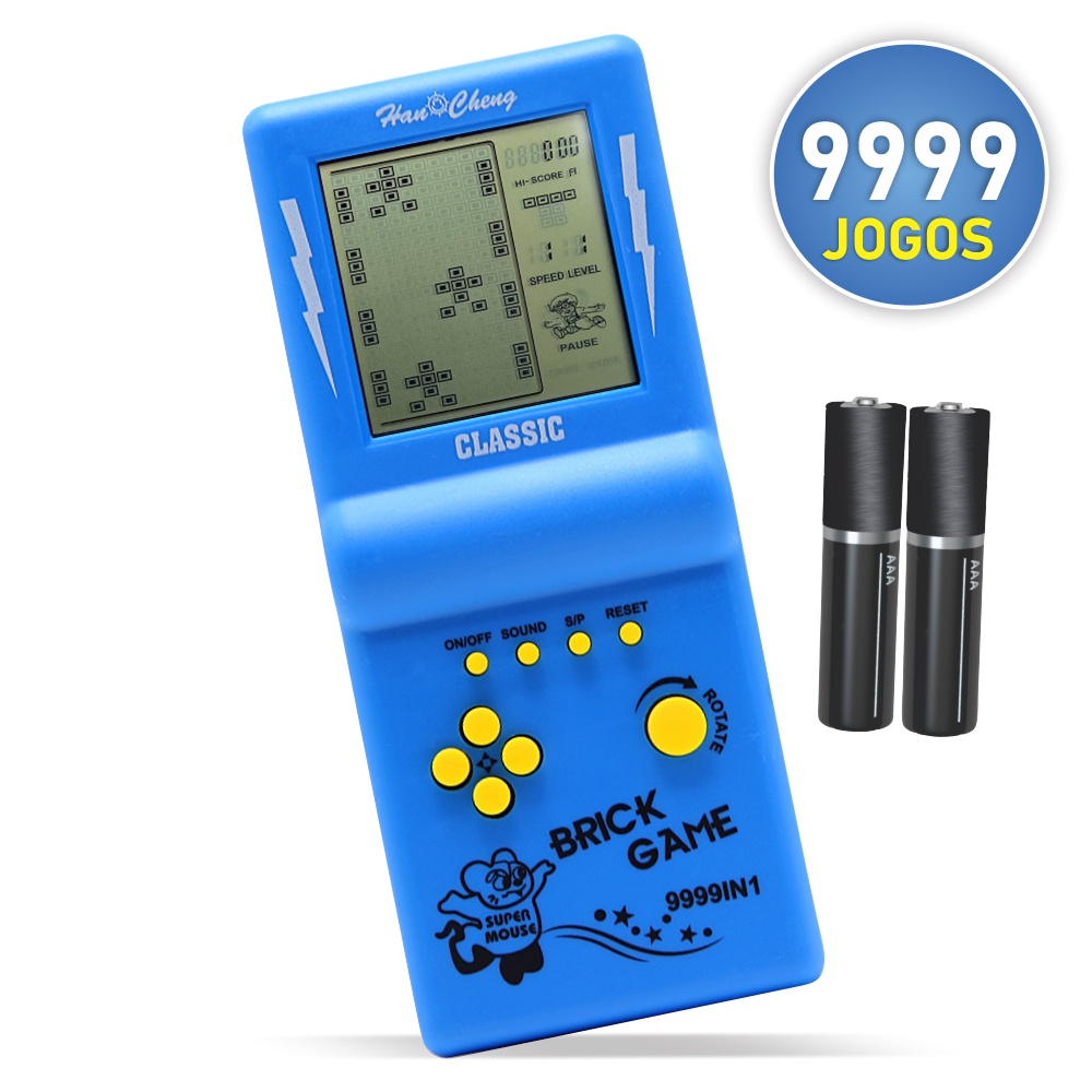 Mini Game Portátil Jogo Tetris Corrida Cobra Sapo 9999 Em 1