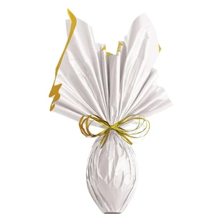 Folha para Ovos de Páscoa Double Face Acetinado Branco Ouro 69x89cm - 05 unidades - Cromus - Rizzo em Oferta na Shopee