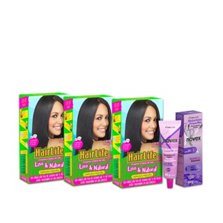 KIT CREME ALISANTE HAIRLIFE LISO & NATURAL + NOVEX RECARGA HARMONIZACAO CAPILAR 80GR