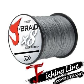DAIWA Linha de pesca trançada PE, linha de pesca trançada de 500m 8 fios Japão super forte PE linha de pesca multifilamento 8 trança 18LB 22lb 35lb 87LBS equipamento de pesca