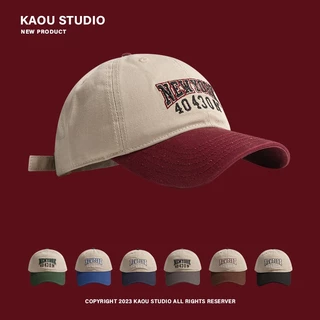 Chapéu De Baseball Coreano Cor Contraste Boné Esportivo Casual Masculino De Beisebol
