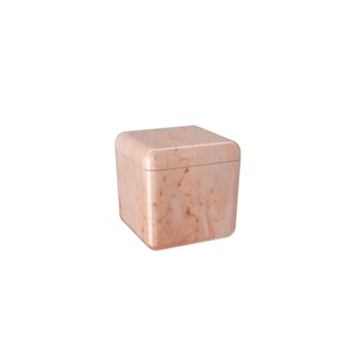 Porta Algodão ou Cotonetes Coza Cube 8,5 x 8,5 x 8,5 cm Mármore Rosa