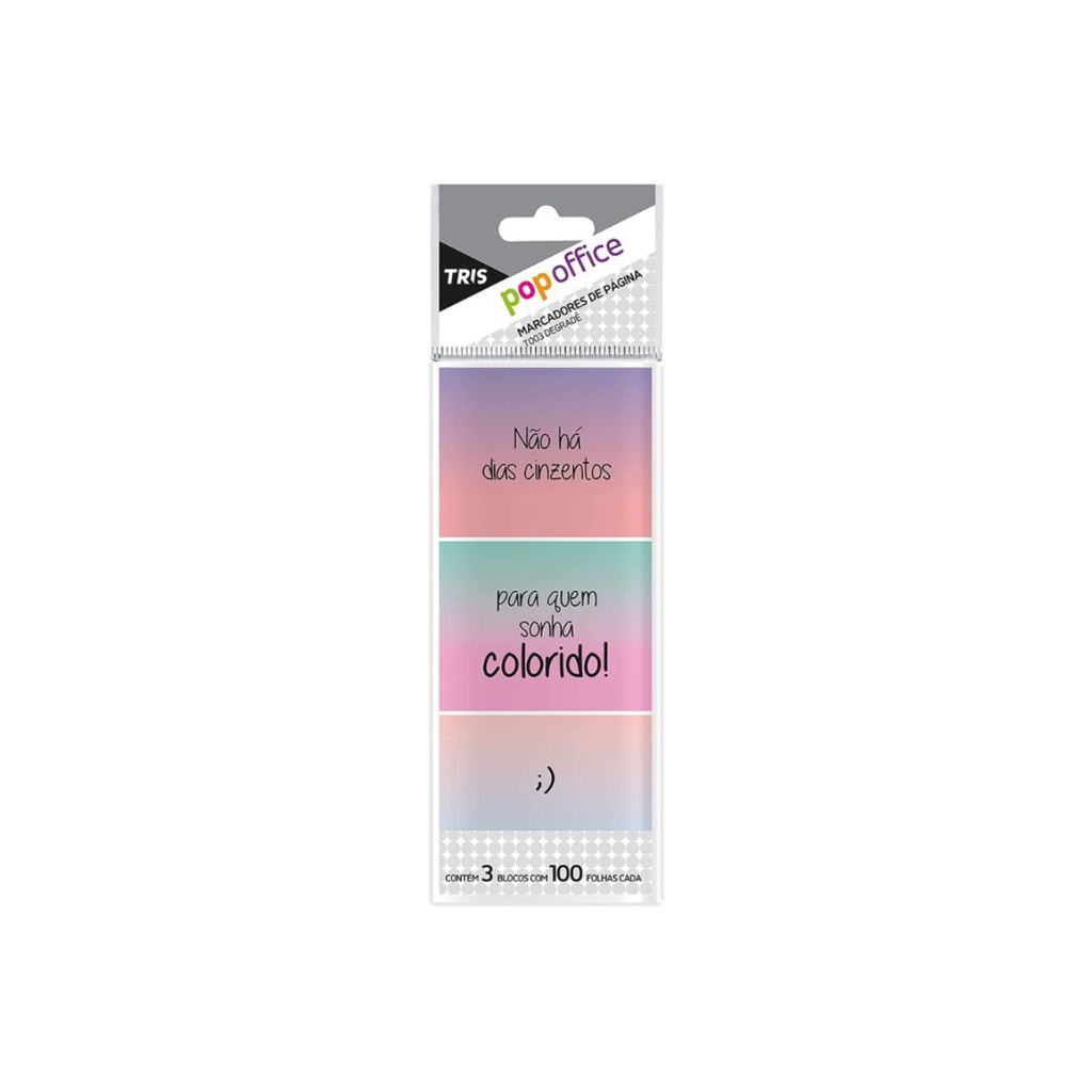 Nota Autoadesiva Degradê T003 Poly C/3 Blocos - Tris | Shopee Brasil