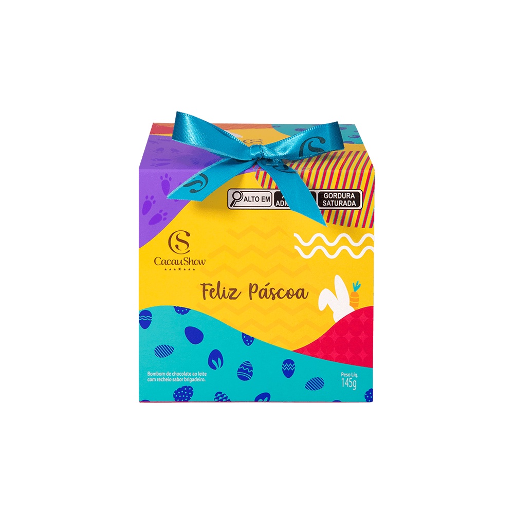 Cubo Páscoa Cacau Magia Brigadeiro 145g Cacau Show