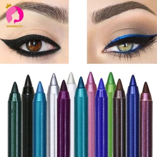 Lápis Delineador De Olho 14 Cores Longa Duração À Prova D'água Pigmento Azul Marrom Preto/Caneta Feminino
