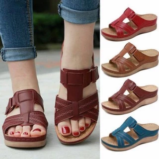Sandálias Ortopédicas Femininas De Salto Ortopédico Sobre Os Dedos Abertos Mules Shoes 33-40