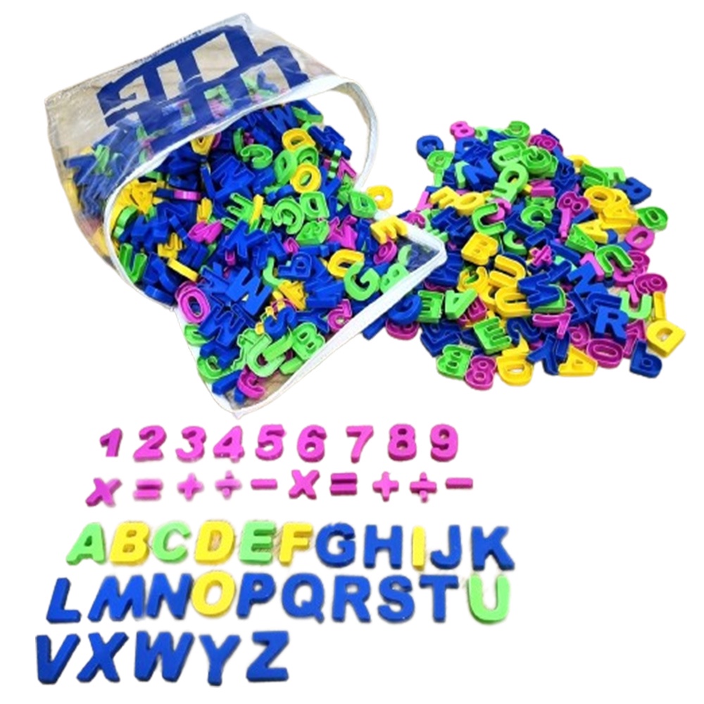 KIT LETRAS PLÁSTICAS ALFANUMÉRICO APROX. 750 PÇS PEDAGÓGICO | Shopee Brasil