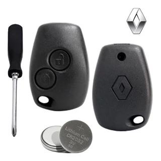 Kit Capa Chave Renault Logan Sandero Duster Clio + Bateria + Chave de Fenda em Oferta na Shopee