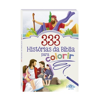 Livro Infantil 333 Histórias da Bíblia Para Colorir