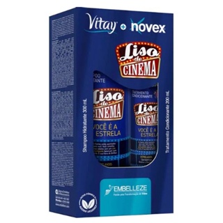 Kit Shampoo 300ML + Condicionador 200ML Vitay Novex Liso de Cinema