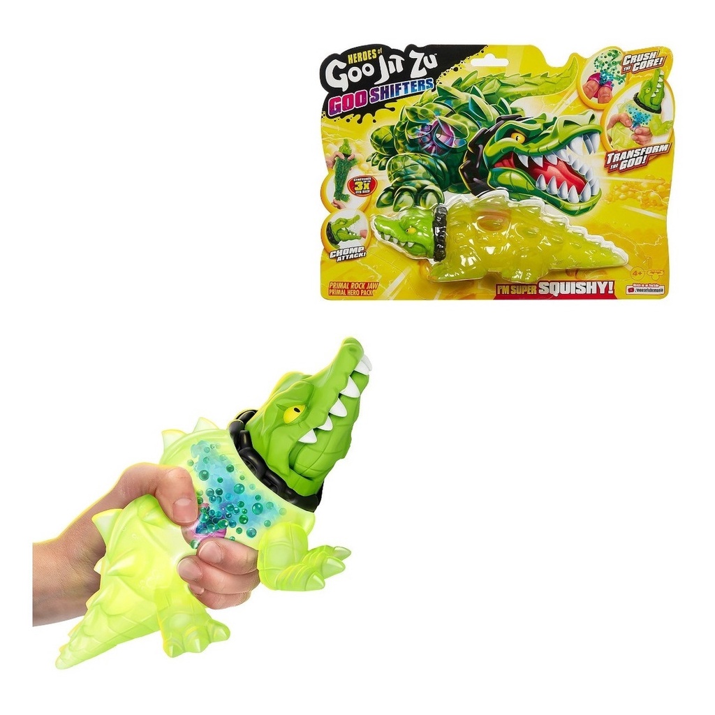 Boneco Goo Jit Zu Apertar Primal Rock Jaw Squishy Infantil Shopee Brasil