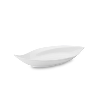 Travessa Funda Folha Haus Concept 52 x 28 x 8,5 cm Branco