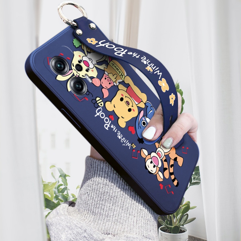 Para Redmi Note 11 Pro 11S 10 10S Pooh Bear Phone Case Silicone Líquido